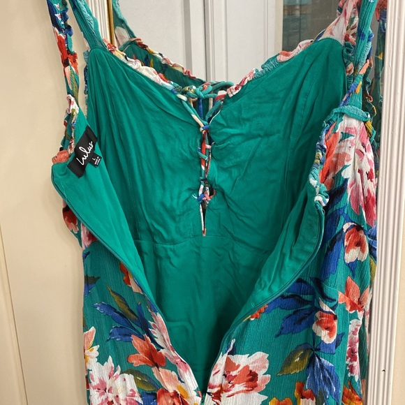 Lulus Floral Sundress, Size L - Picture 5 of 6
